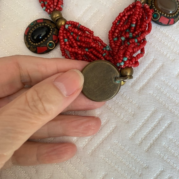 Very unique Native American type long necklace - Picture 4 of 7